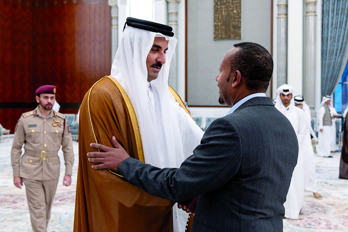 صاحب السمو يستقبل رئيس الوزراء الإثيوبي