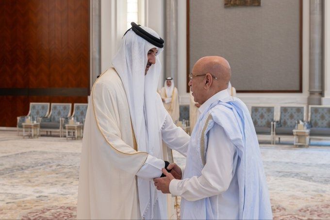 سمو الأمير يستقبل الرئيس الموريتاني