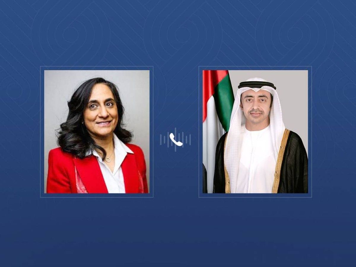 عبدالله بن زايد يبحث هاتفياً مع وزيرة خارجية كندا العلاقات الثنائية بين البلدين