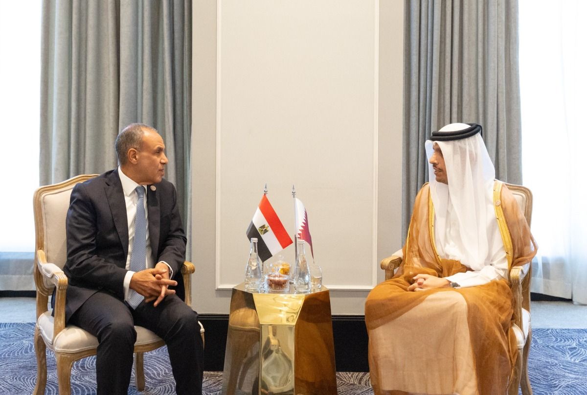رئيس مجلس الوزراء وزير الخارجية يجتمع مع وزير الخارجية المصري