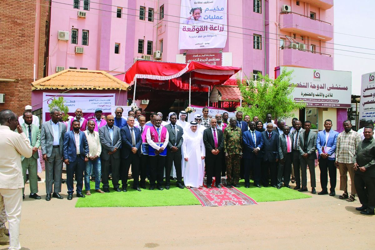 قطر الخيرية تدشن مشروع زراعة القوقعة لأطفال السودان
