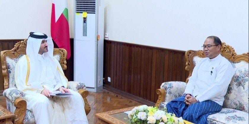 الوزير الاتحادي للخارجية في ميانمار يجتمع مع القائم بالأعمال القطري