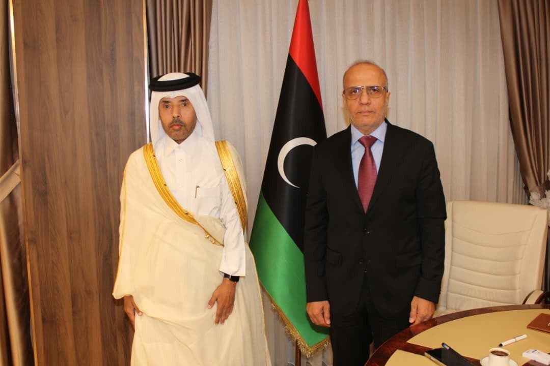  النائب بالمجلس الرئاسي الليبي يجتمع مع سفير دولة قطر