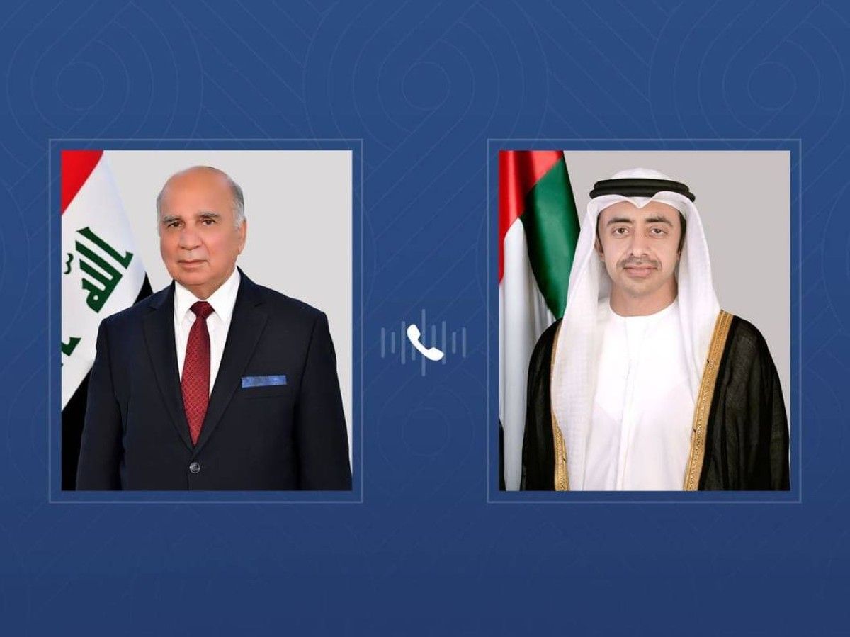 عبدالله بن زايد ونائب رئيس الوزراء وزير الخارجية العراقي يبحثان هاتفياً العلاقات الأخوية