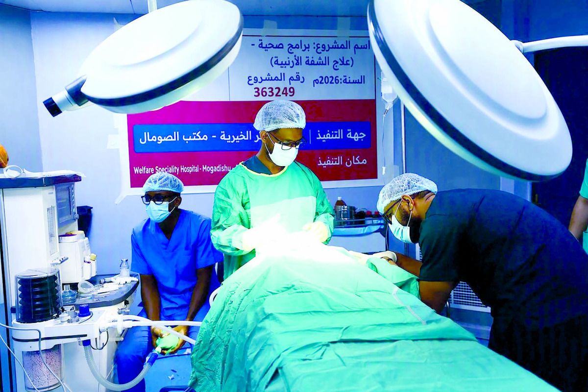 قطر الخيرية تعالج تشوهات الشفة الأرنبية في الصومال