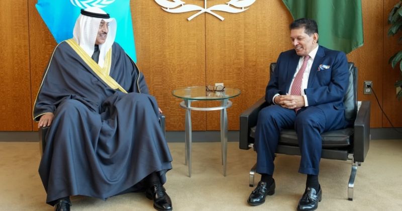 ممثل سمو الأمير الشيخ مشعل الأحمد الجابر الصباح سمو ولي العهد الشيخ صباح خالد الحمد الصباح يلتقي رئيس الدورة الـ81 للجمعية العامة للأمم المتحدة د. خليل الرحمن