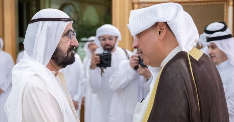 ممثل سمو الأمير يقدم واجب العزاء بوفاة الشيخ أحمد بن راشد آل مكتوم