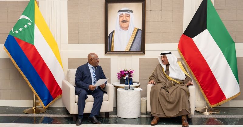 ممثل سمو الأمير يستقبل في نيويورك رئيس اتحاد جزر القمر