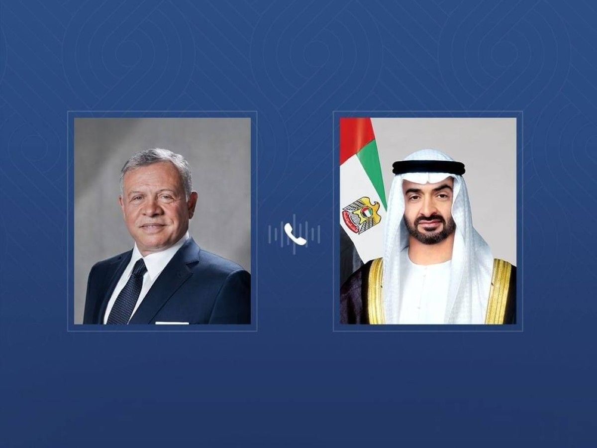 رئيس الدولة وملك الأردن يبحثان خلال اتصال هاتفي العلاقات الأخوية والتطورات الإقليمية