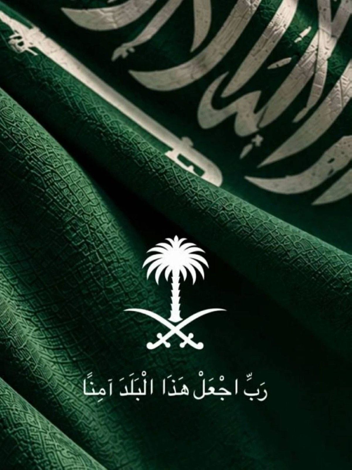 حمدان بن محمد ينشر علم السعودية: ربّ اجعل هذا البلد آمناً