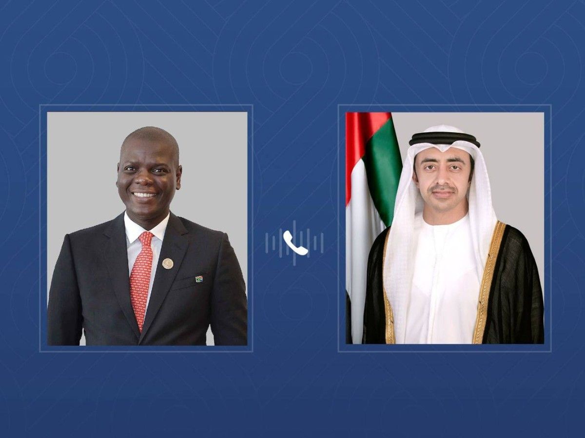 عبدالله بن زايد ووزير العلاقات الدولية والتعاون في جنوب أفريقيا يبحثان هاتفياً العلاقات الثنائية