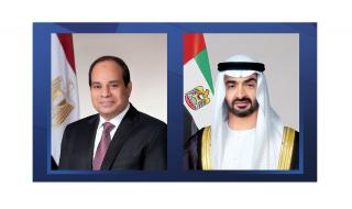 رئيس الدولة والرئيس المصري يبحثان خلال لقاء أخوي علاقات البلدين