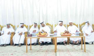 حاكم رأس الخيمة يعزي بوفاة زوجة محمود الشمسي
