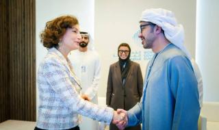 عبدالله بن زايد يلتقي المديرة العامة لـ"اليونسكو" على هامش القمة العالمية للحكومات