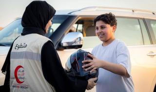 الهلال الأحمر توزع 6 آلاف خوذة في مهرجان ليوا