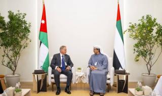 منصور بن زايد يلتقي رئيس مجلس الوزراء الأردني