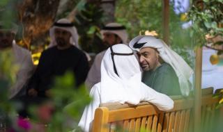 محمد بن زايد ومحمد بن راشد يبحثان شؤون الوطن خلال لقائهما في استراحة المرموم بدبي