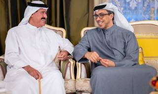 منصور بن زايد يحضر مأدبة إفطار سلطان بن حمدان