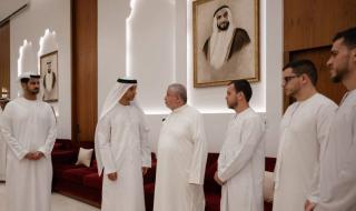 خالد بن زايد يُقدم واجب العزاء في وفاة آلاء نادر مشتهى