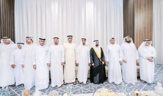 سعيد بن مكتوم يحضر أفراح الفلاسي والبحر