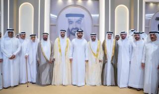 منصور بن محمد يحضر أفراح القمزي والفلاسي والعويس