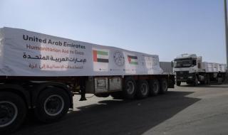 دخول 5 قوافل مساعدات إماراتية إلى قطاع غزة تحمل 789 طناً
