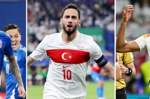 كأس أوروبا.. الإنذارات تبعد عشرة لاعبين.. وتركيا الأكثر تضررا